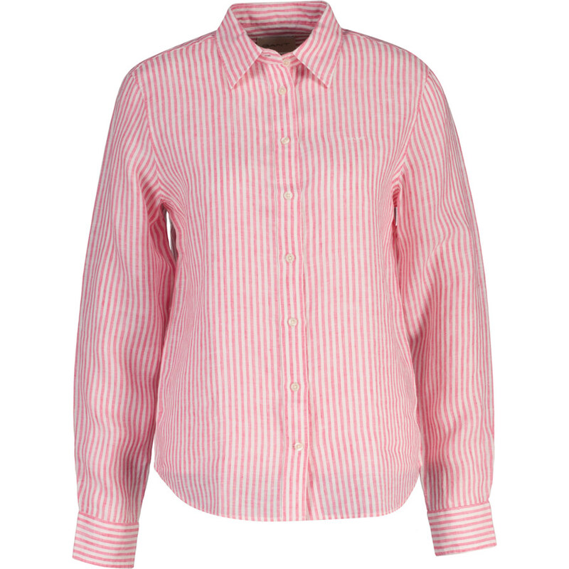 KOŠEĽA GANT REG STRIPED LINEN LS SHIRT BRIGHT FUSCHIA 67313259