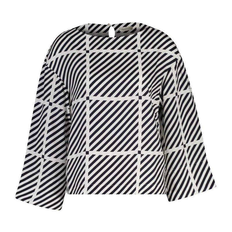 BLÚZKA GANT FLUID PRINTED TWILL LS TOP MARINE 67313255