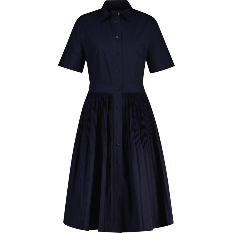 ŠATY GANT CTN PLEATED SS SHIRT DRESS EVENING BLUE 67313274