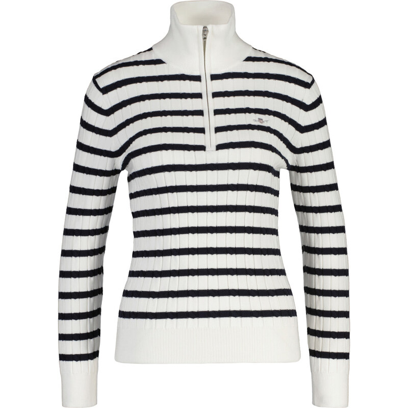 SVETER GANT STRETCH COTTON CABLE STRIPE HZ EGGSHELL 67313311