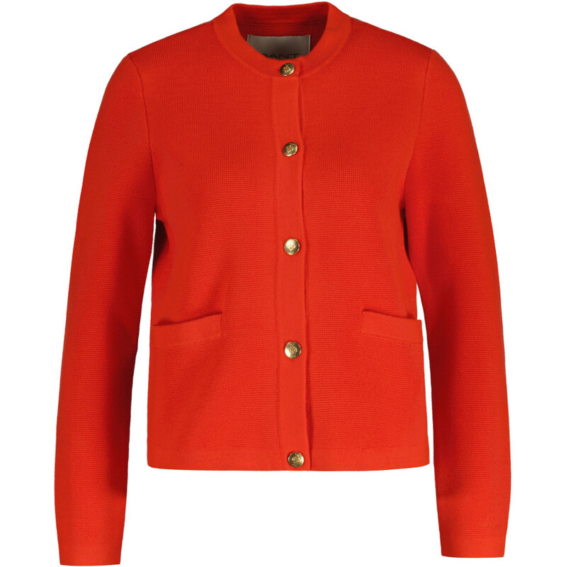 SVETER GANT COTTON KNIT JACKET PERFECT RED 67313323