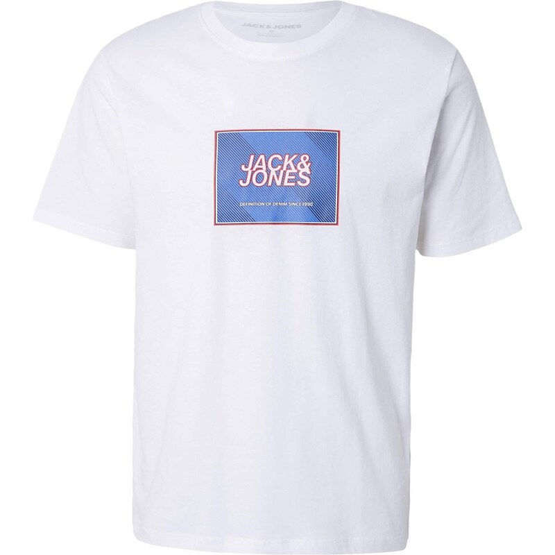 JACK & JONES Tričko JJRAIN modrá / červená / biela 67317815