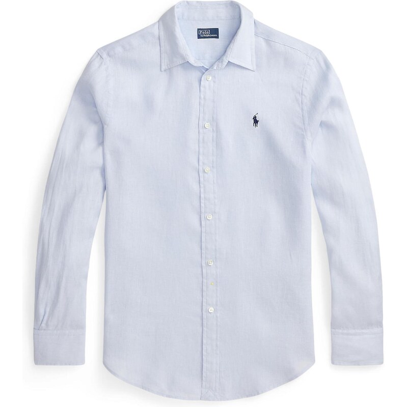 Polo Ralph Lauren Blúzka CLASSIC pastelovo modrá 67317842