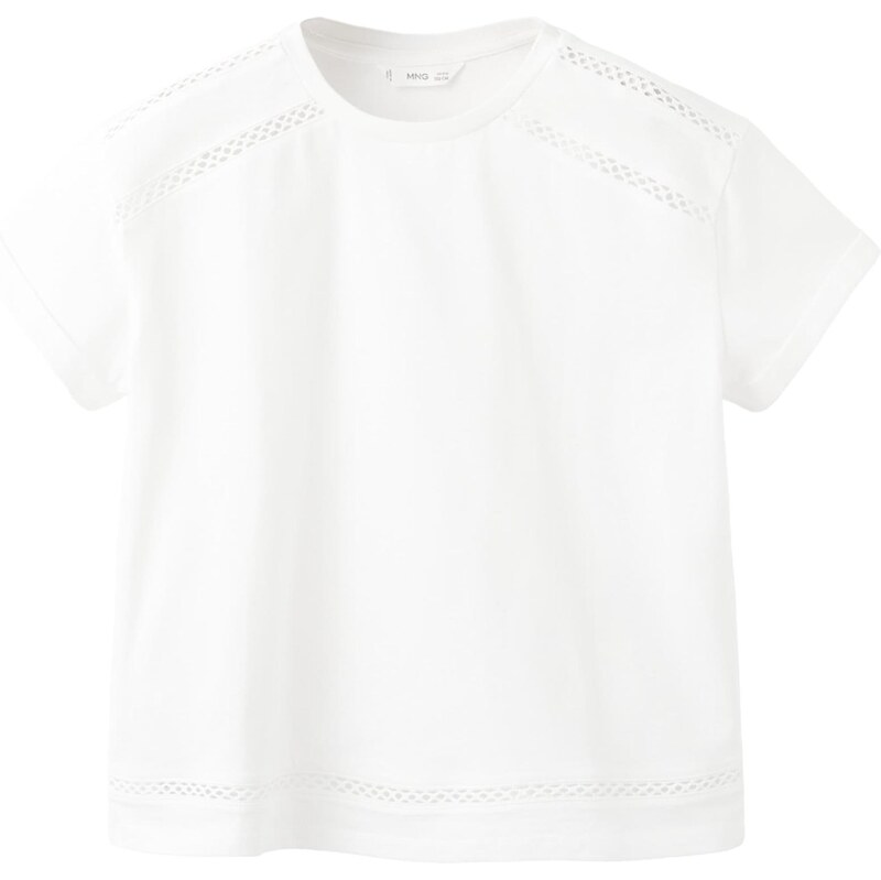 MANGO KIDS Tričko ELLIE šedobiela 67317856