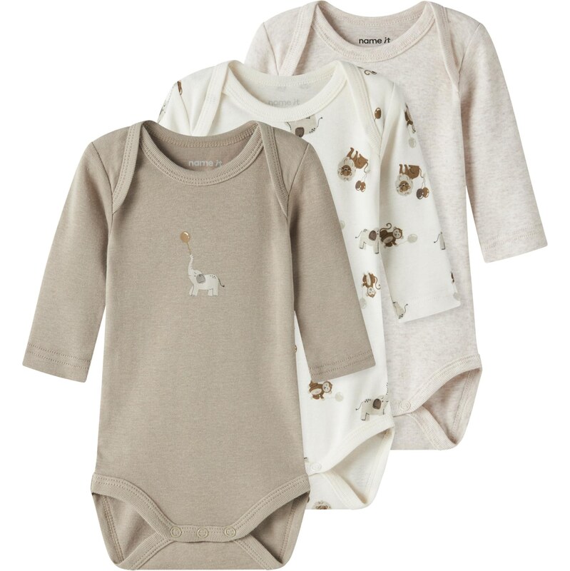 NAME IT Body béžová / béžová melírovaná / biela 67317890