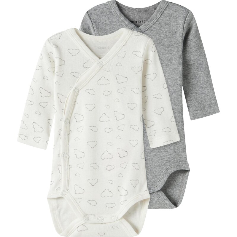 NAME IT Body sivá melírovaná / šedobiela 67317894