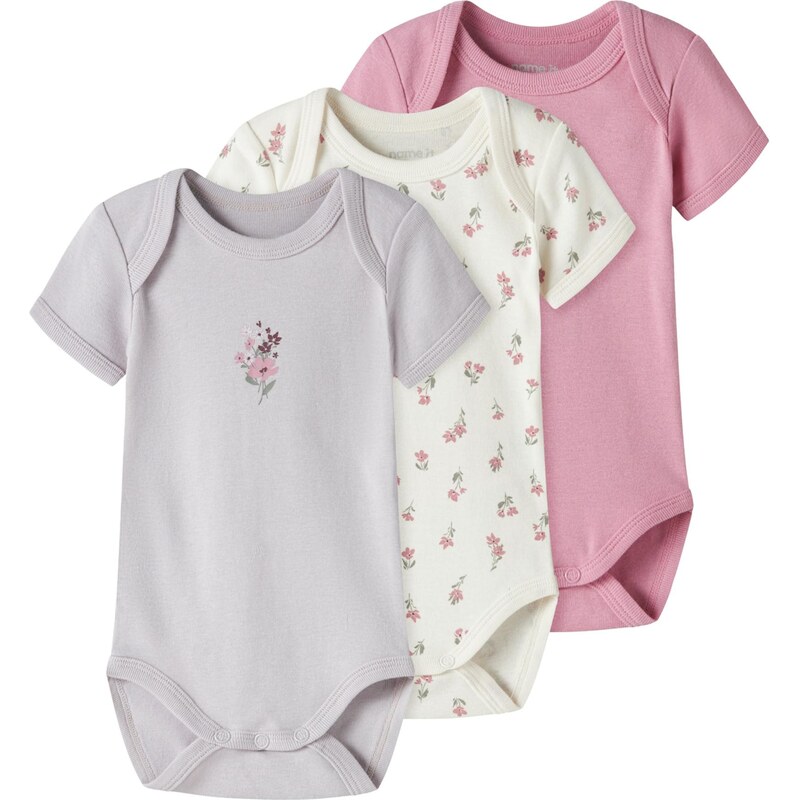 NAME IT Body orgovánová / pitaya / biela ako vlna 67317899