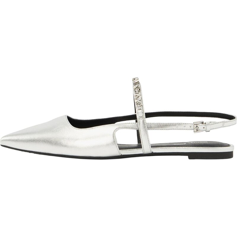 MICHAEL Michael Kors Baleríny s ramienkom DINA FLEX strieborná 67317904