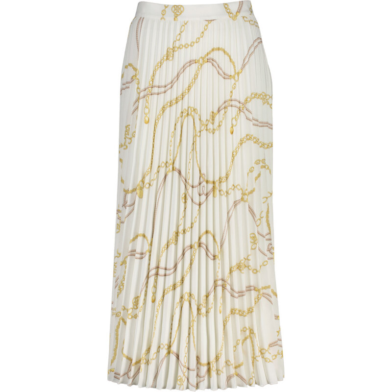 SUKŇA GANT PRINTED PLEATED MIDI SKIRT EGGSHELL 67313271