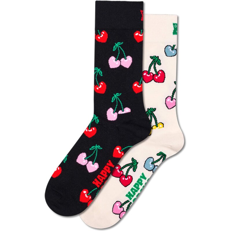 Happy Socks Ponožky Cherry zelená / rosé / červená / čierna 67317973