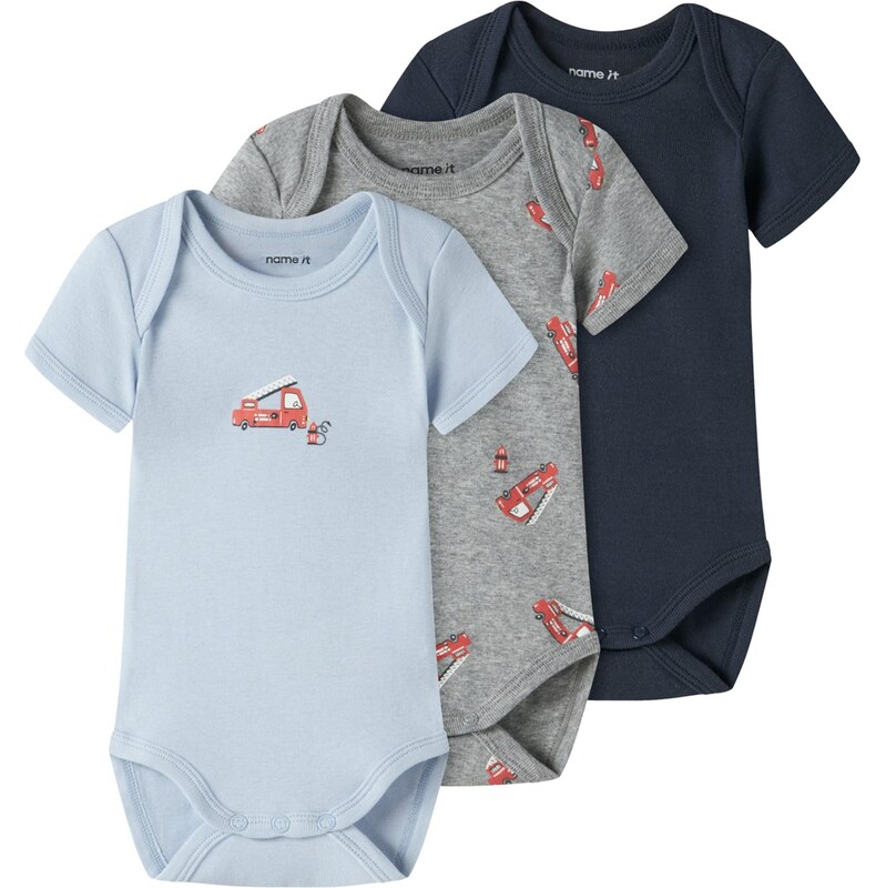 NAME IT Body námornícka modrá / svetlomodrá / sivá melírovaná / krvavo 67317978