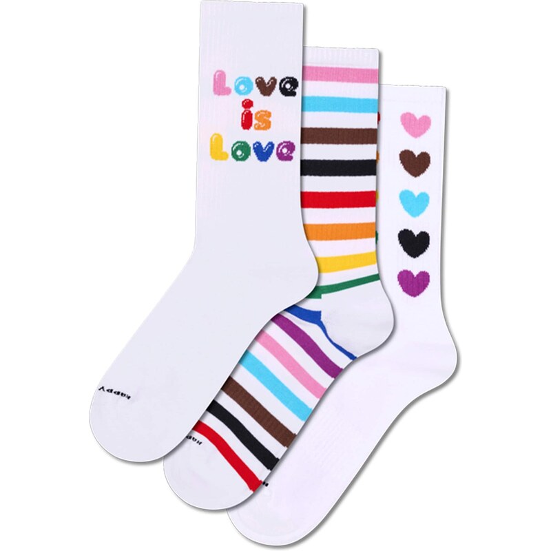 Happy Socks Ponožky svetlomodrá / čokoládová / ružová / biela 67317976