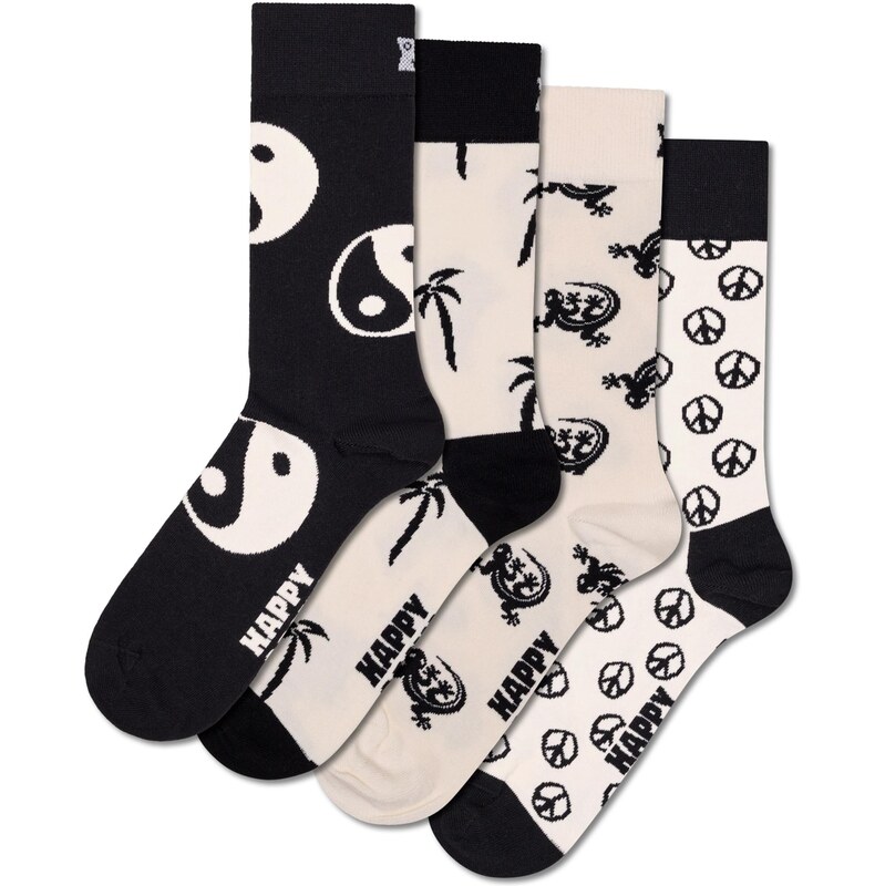 Happy Socks Ponožky béžová / krémová / čierna 67317971