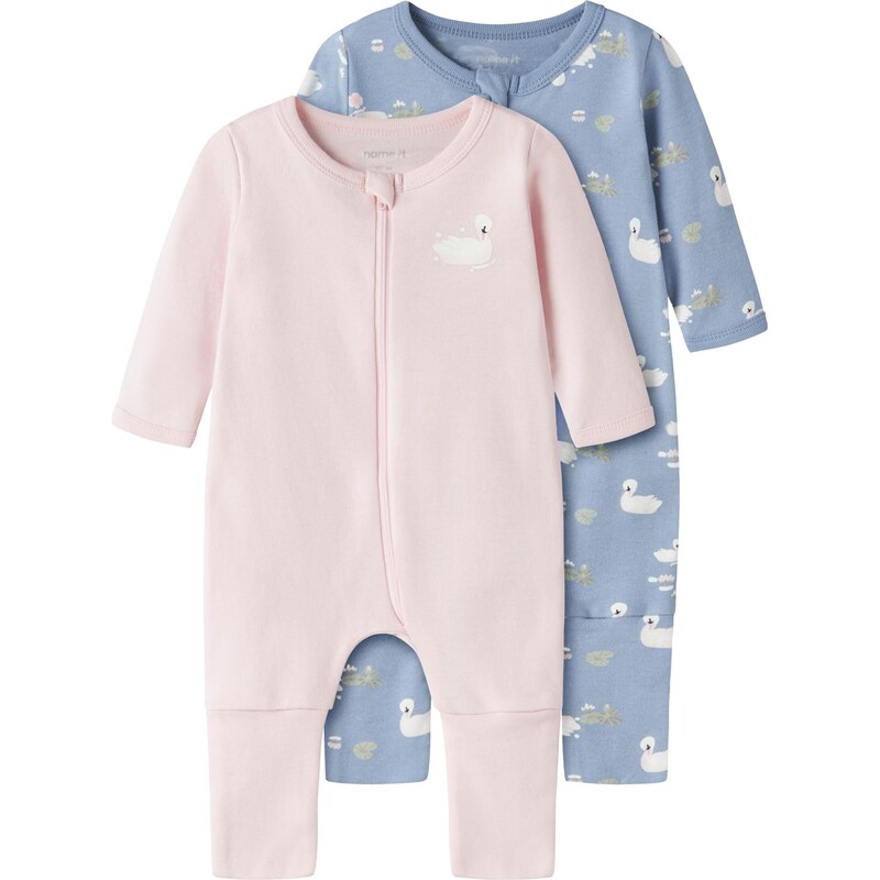 NAME IT Pyžamo svetlomodrá / olivová / ružová / biela 67317999