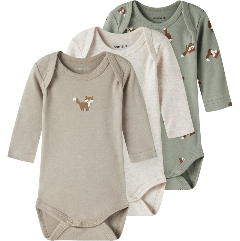 NAME IT Body krémová / hnedá / tmavošedá / nefritová 67317990
