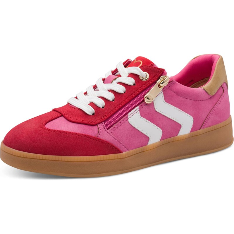 MARCO TOZZI Nízke tenisky béžová / ružová / čerešňová / biela 67318013