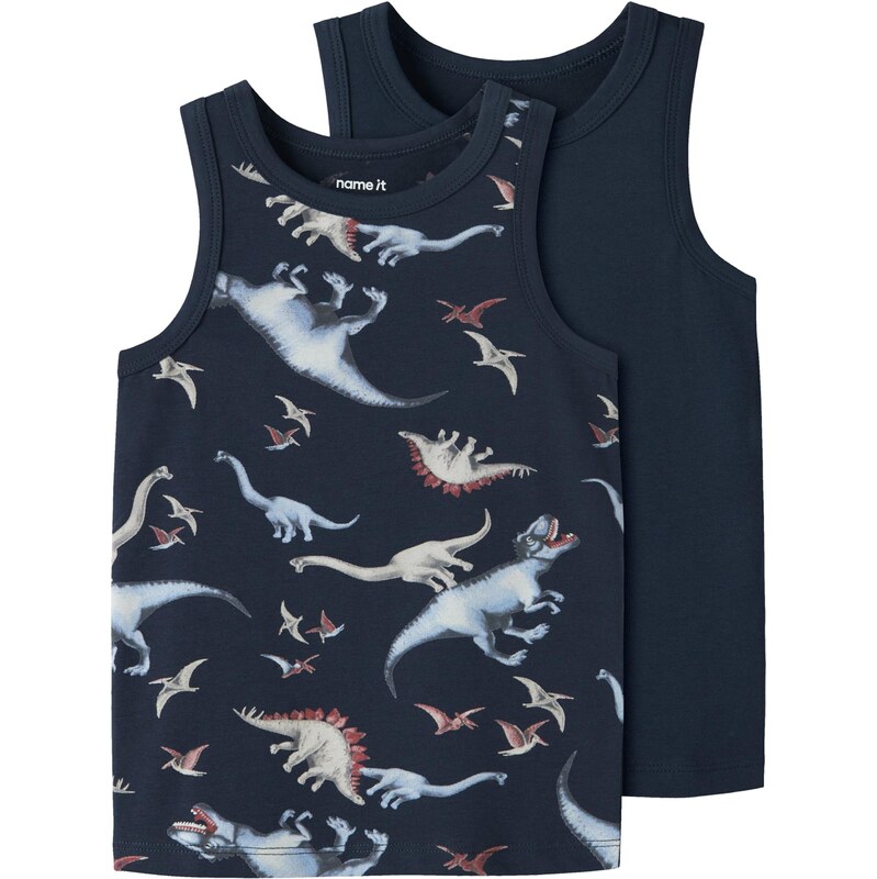 NAME IT Tričko DINO NOOS námornícka modrá / svetlomodrá / sivá / 67318010