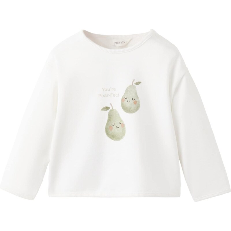 MANGO KIDS Mikina olivová / koralová / šedobiela 67318062