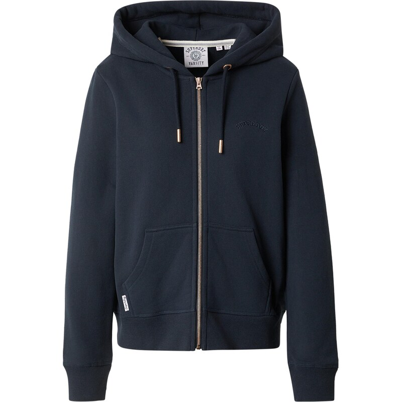 Superdry & Co Tepláková bunda ESSENTIAL námornícka modrá 67318120