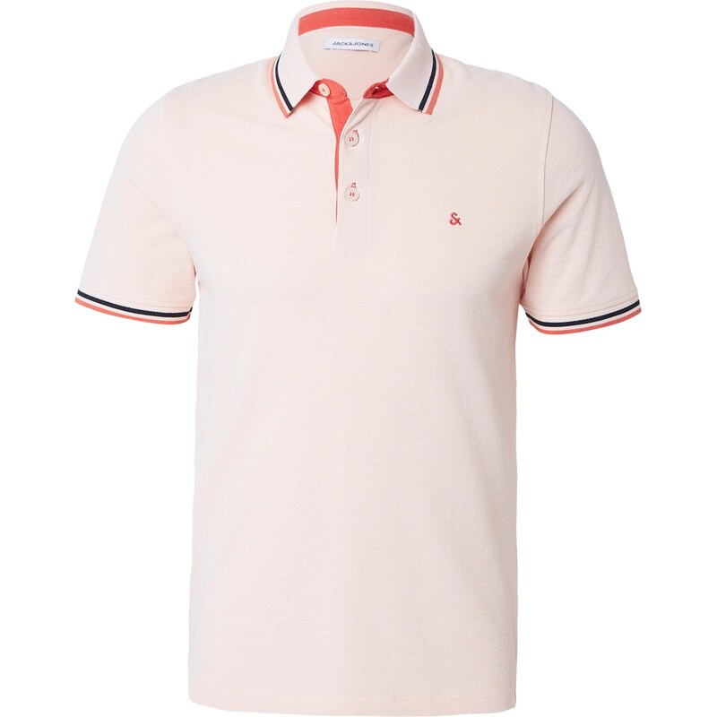 JACK & JONES Tričko JJEPAULOS krémová / tmavomodrá / oranžová 67318190