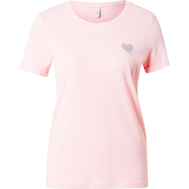 ONLY Tričko ONLKita ružová / strieborná 67318202