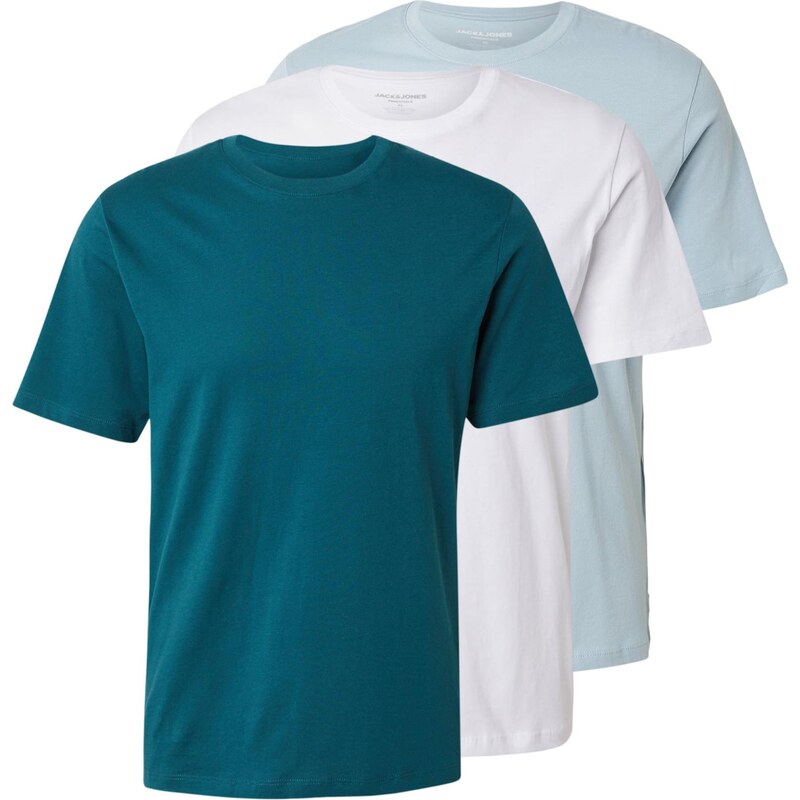 JACK & JONES Tričko modrozelená / pastelovo modrá / biela 67318207