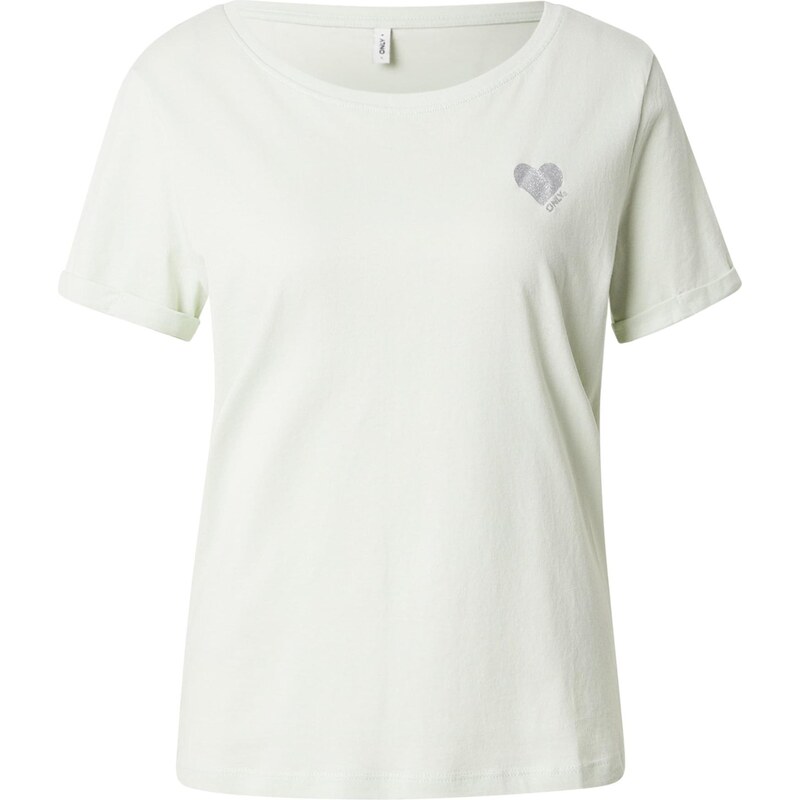 ONLY Tričko ONLKita pastelovo zelená / strieborná 67318288