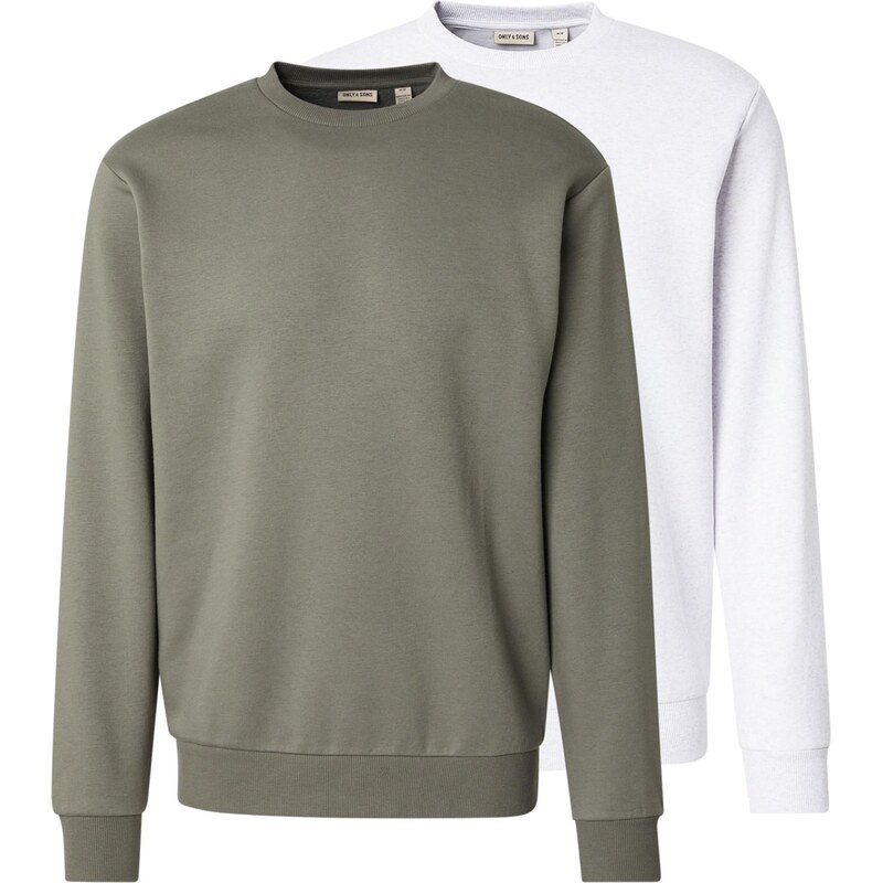 Only & Sons Mikina ONSCERES svetlosivá / olivová 67318278