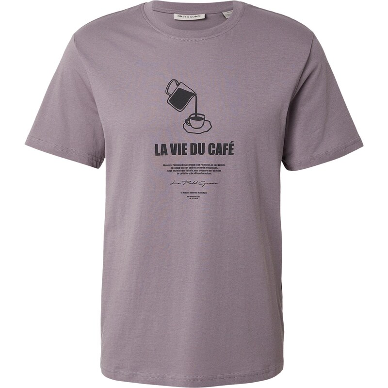 Only & Sons Tričko ONSMASS PARISIEN svetlofialová / čierna 67318272