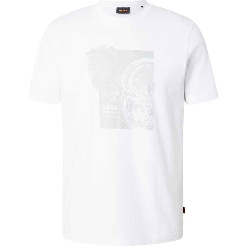 BOSS Tričko Te_Imprint pastelovo zelená / biela 67318353