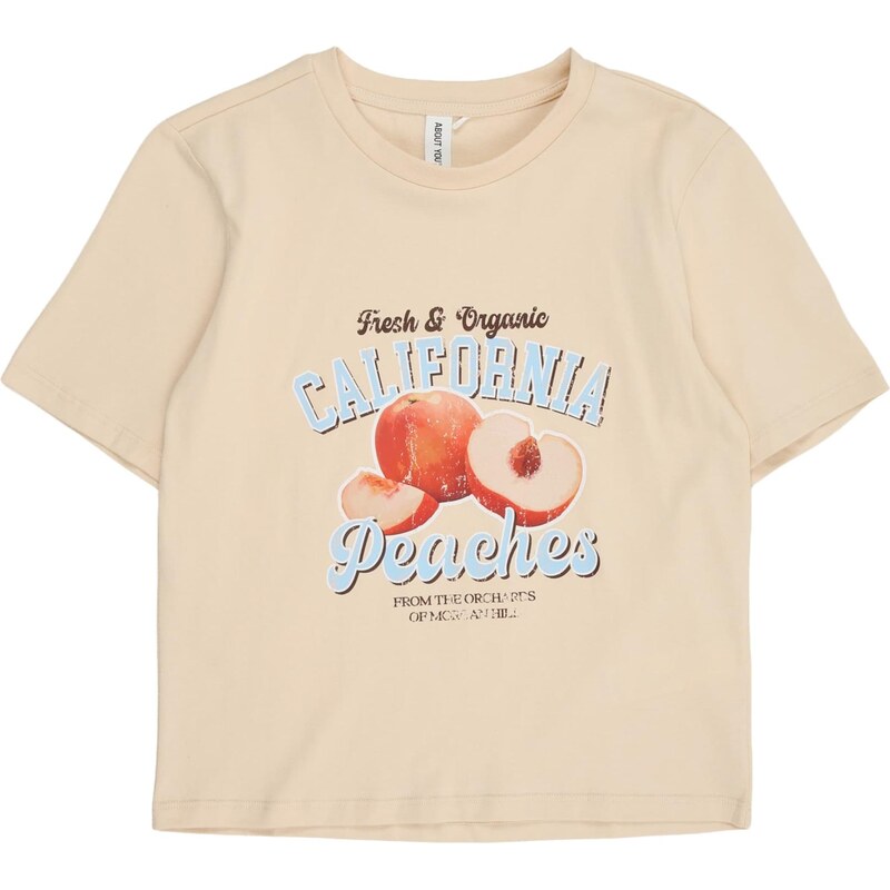 ABOUT YOU Tričko Ava béžová / svetlomodrá / oranžová / biela 67318542