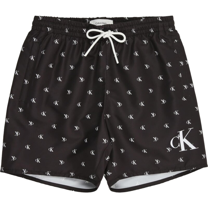Calvin Klein Swimwear Plavecké šortky čierna / biela 67318568