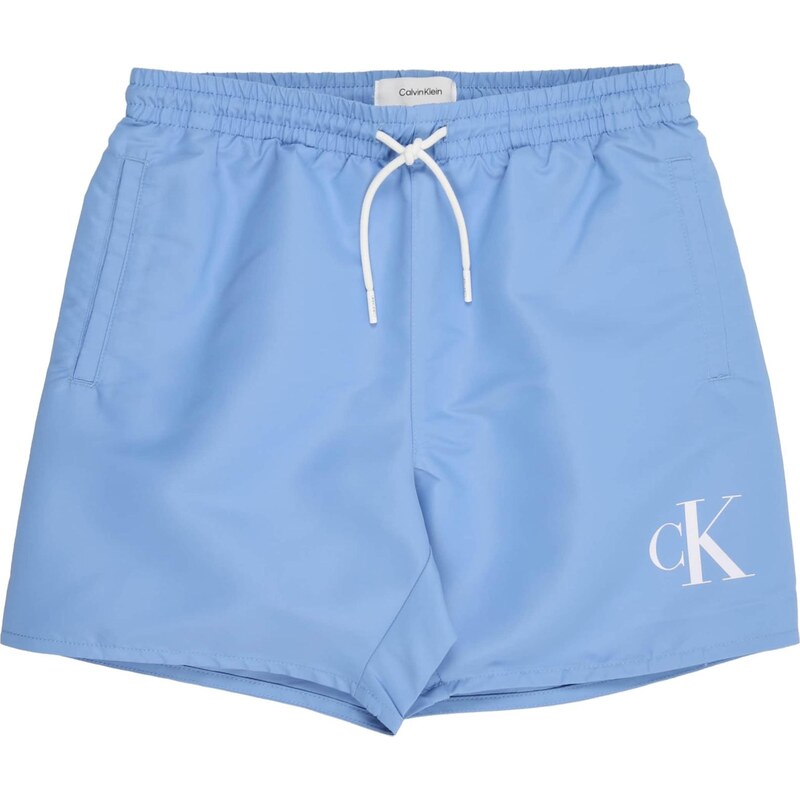 Calvin Klein Swimwear Plavecké šortky modrá / biela 67318588