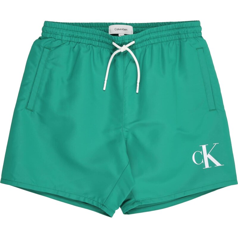 Calvin Klein Swimwear Plavecké šortky tyrkysová / biela 67318580