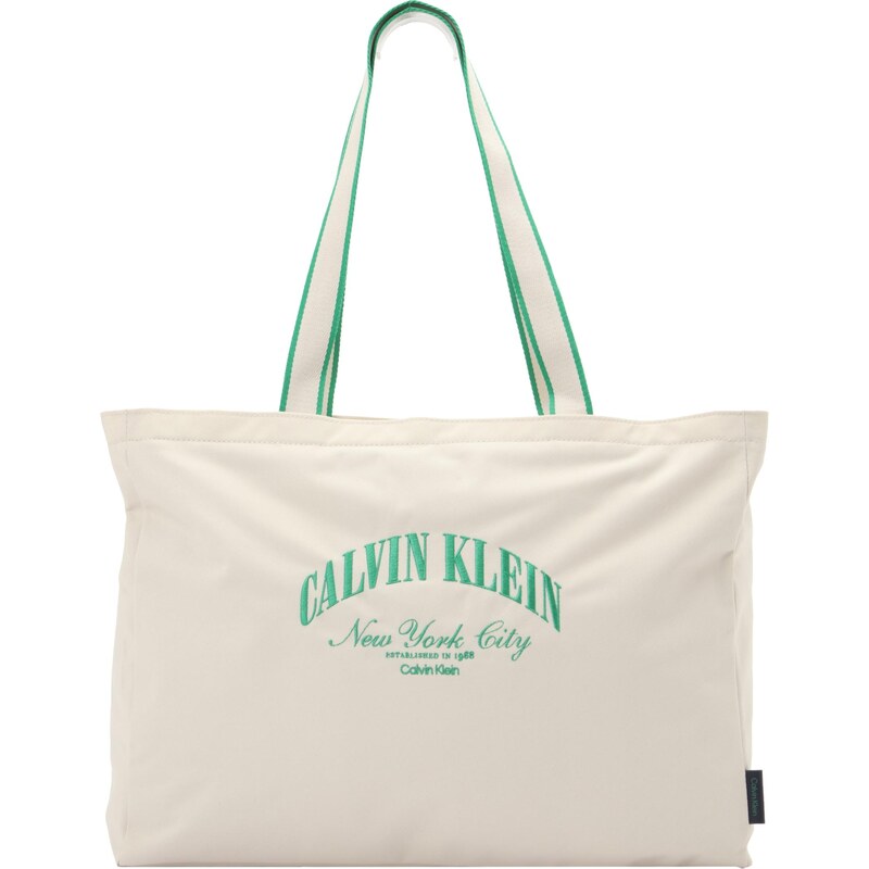 Calvin Klein Shopper zelená / biela 67318630
