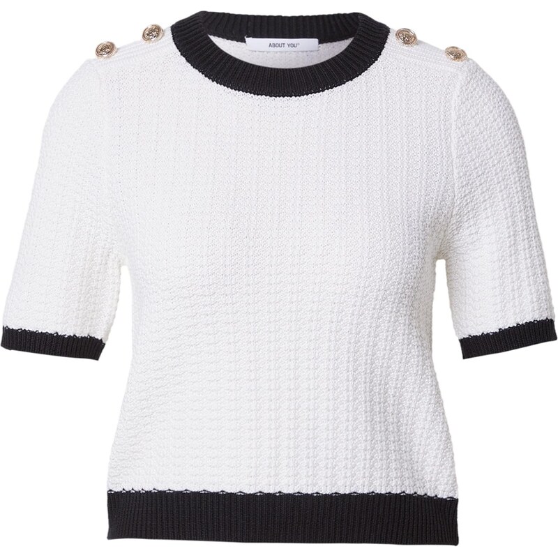 ABOUT YOU Sveter Teresa čierna / biela 67318646