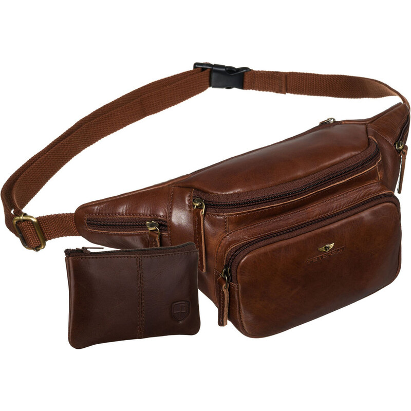 Peterson Hnedá pánska kožená ľadvinka na pás – štýlová a praktická na 65292279