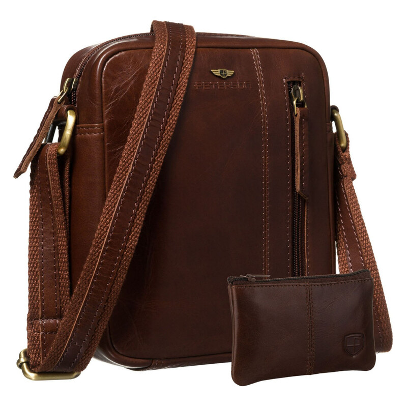 Hnedá pánska kožená crossbody taška Peterson – klasika v elegantnom 65292273