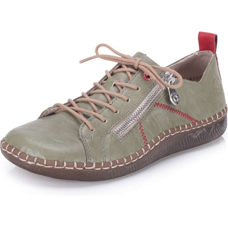 Dámske poltopánky RIEKER N2401-54 zelená S6 67316168