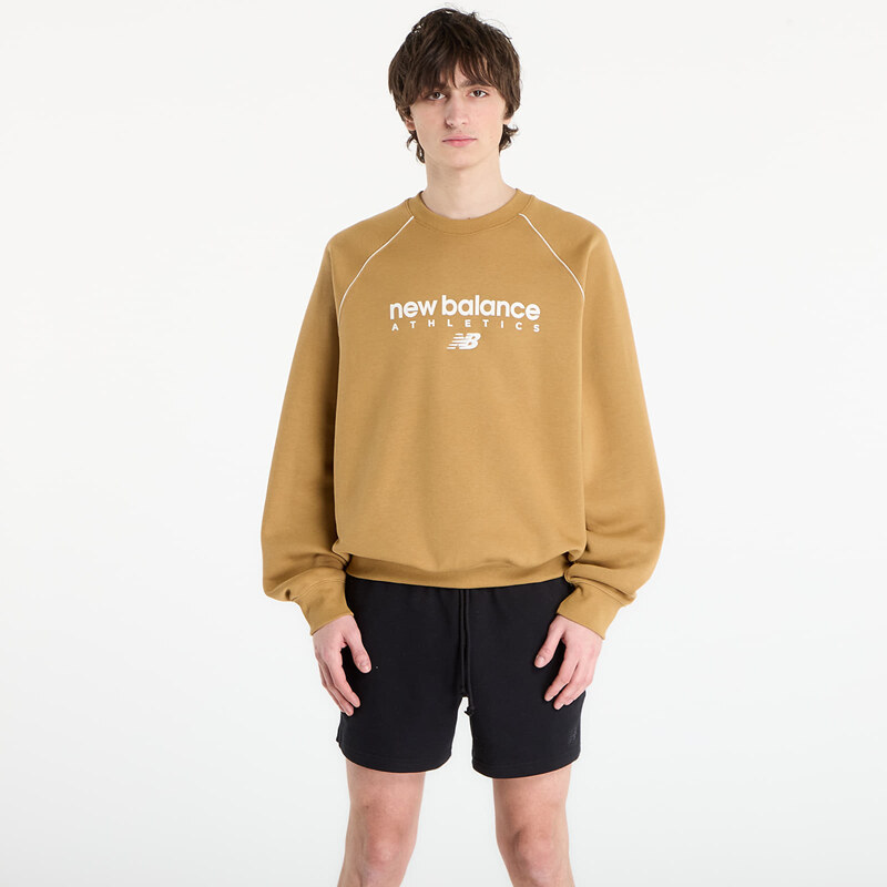 Mikina New Balance Linear Graphic Fleece Crew Stucco L 67318687