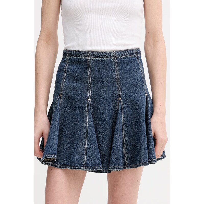 Rifľová sukňa Levis GODET MINI 67320309