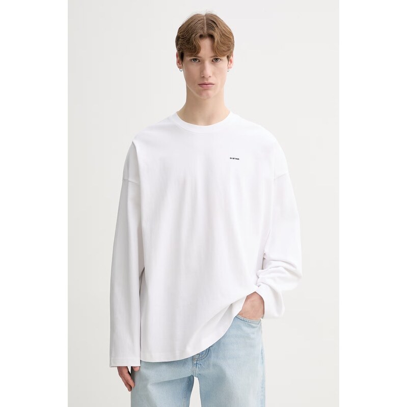 Bavlnené tričko s dlhým rukávom G-Star Heavy jersey oversized 67320483