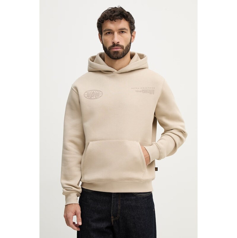 Mikina Alpha Industries World Logo Backprint Hoodie 67320524