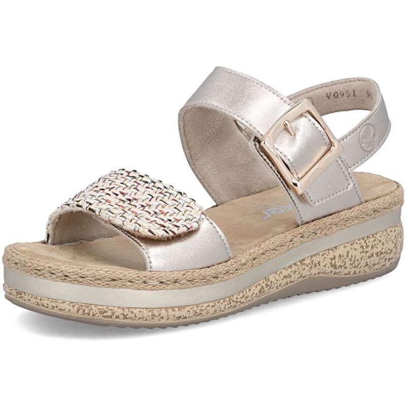 Dámske sandále RIEKER V0951-90 zlatá S6 67322166