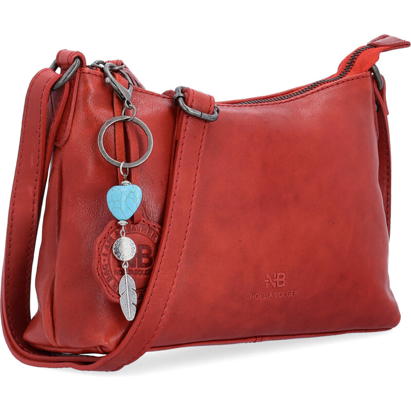 Kožená kabelka crossbody Noelia Bolger červená NB 3101 CV 67327057