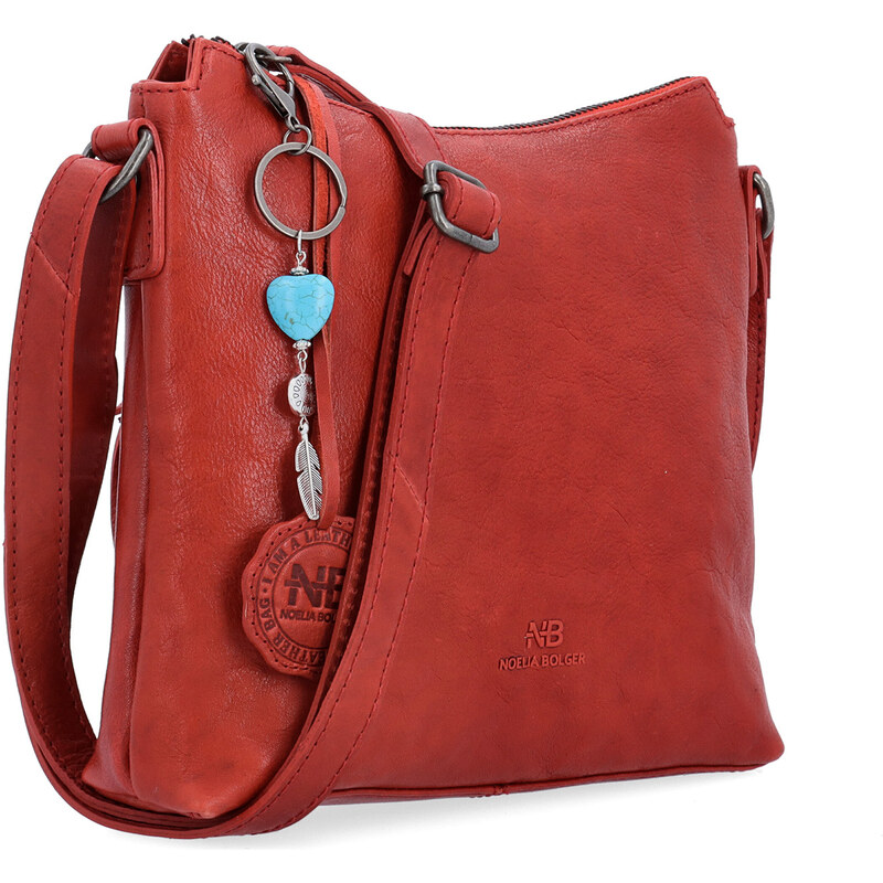 Kožená kabelka crossbody Noelia Bolger červená NB 3100 CV 67327060