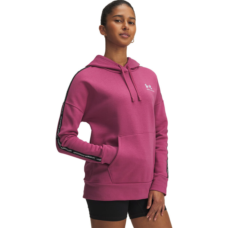 Mikina Under Armour Icon Fleece Taped Hoodiey Red XS 66439218