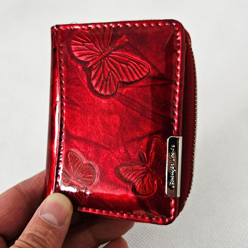 Jennifer Jones Malá dámska kožená peňaženka červená SCARLETT 67328639