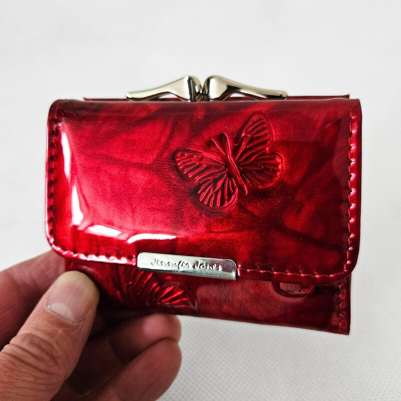 Jennifer Jones Malá dámska kožená peňaženka červená VIVIENNE 67328640