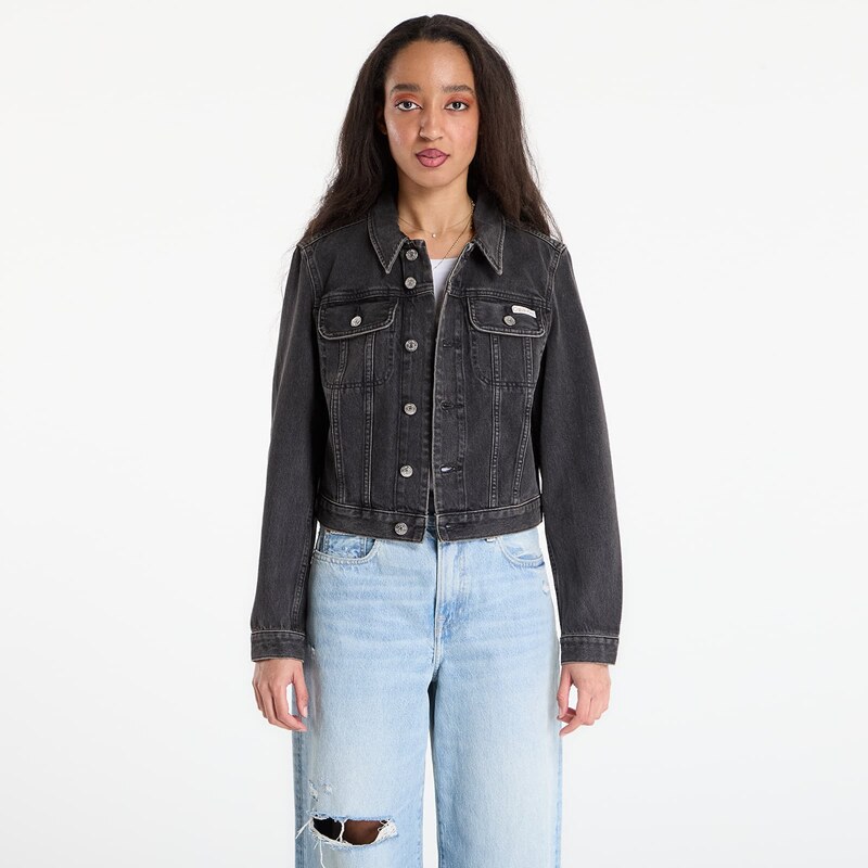 Bunda Calvin Klein Jeans Cropped 90S Denim Jacket Black S 67329264